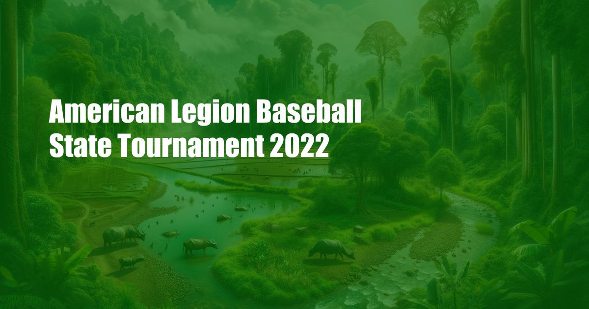 American Legion Baseball State Tournament 2022