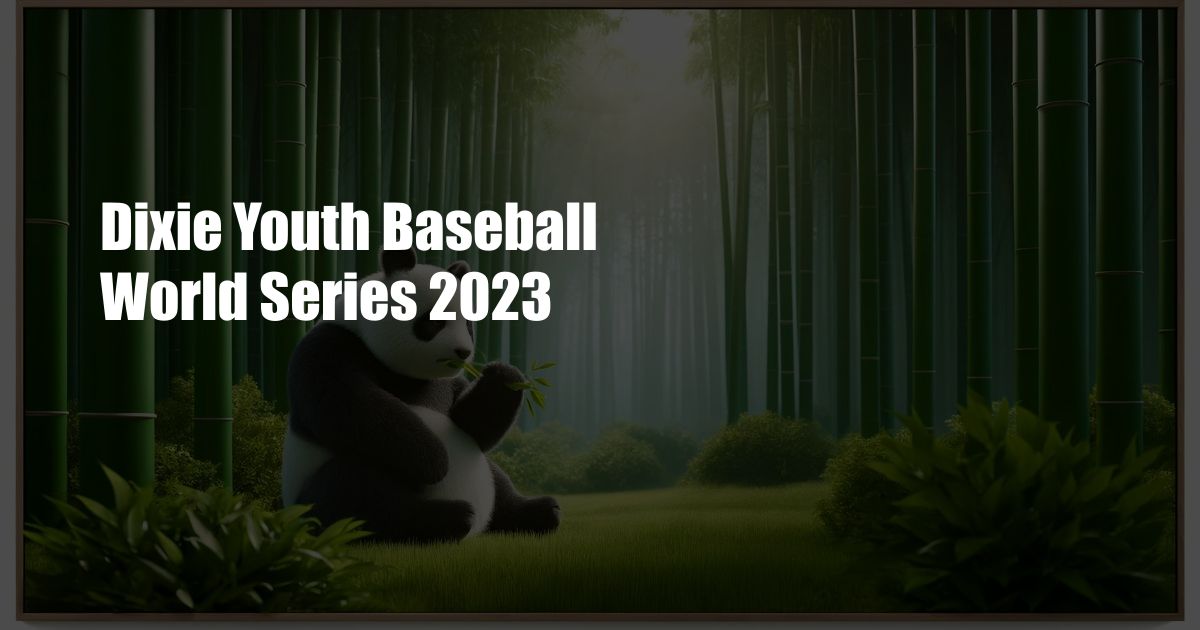 Dixie Youth Baseball World Series 2023