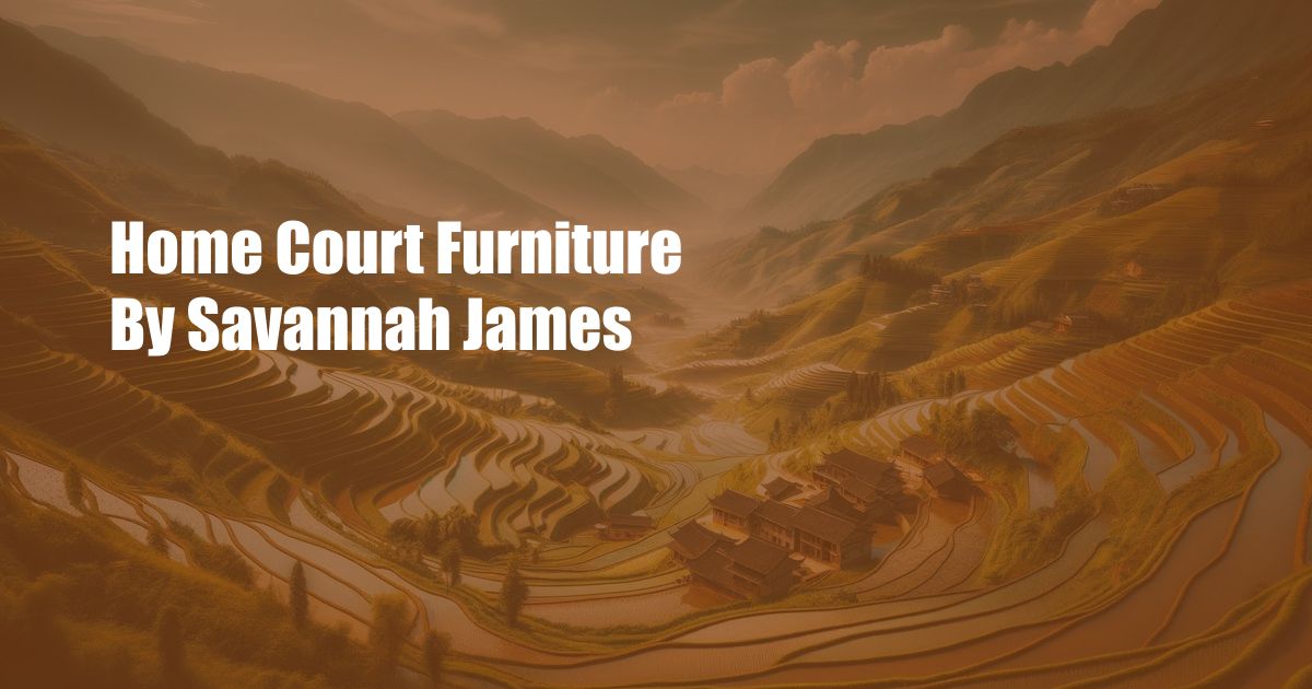 Home Court Furniture By Savannah James