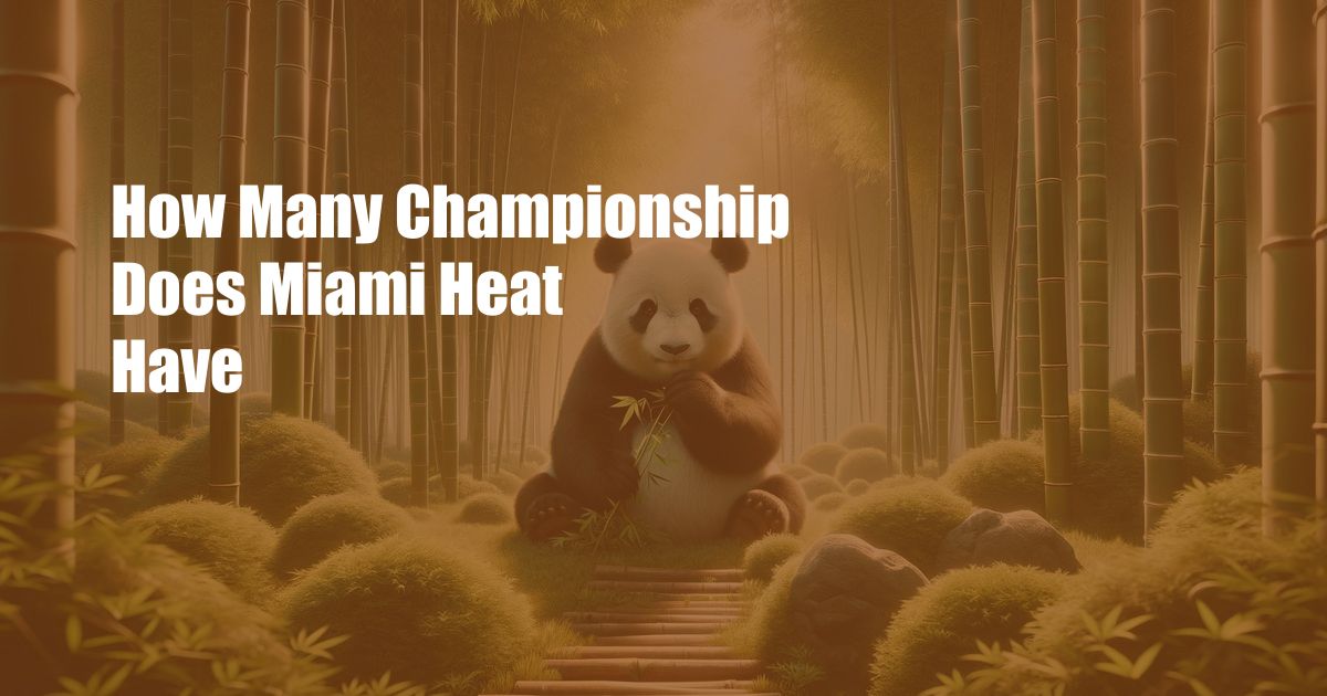How Many Championship Does Miami Heat Have