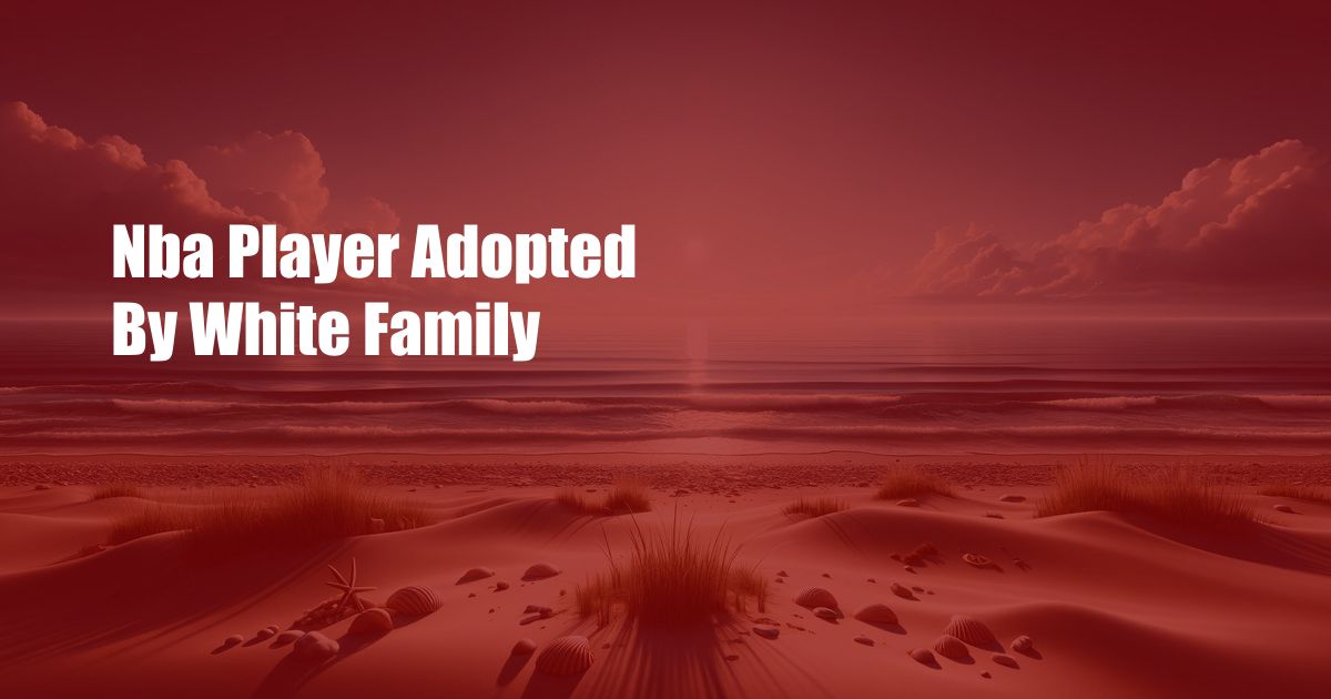 Nba Player Adopted By White Family