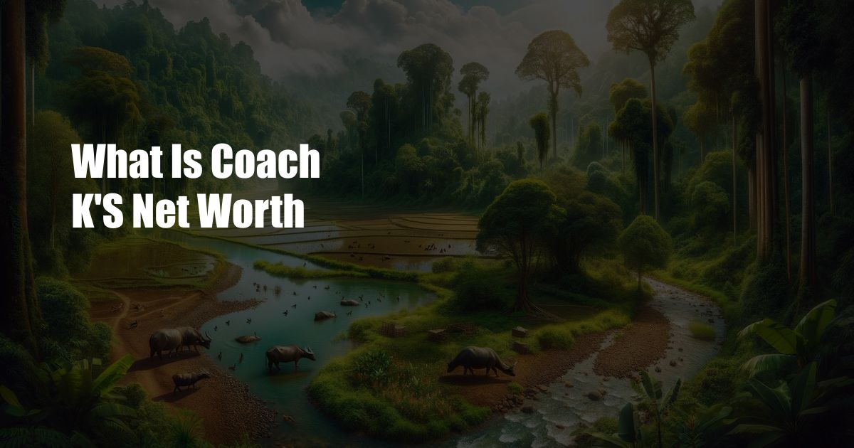 What Is Coach K'S Net Worth