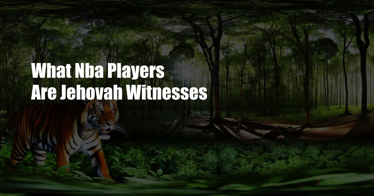 What Nba Players Are Jehovah Witnesses
