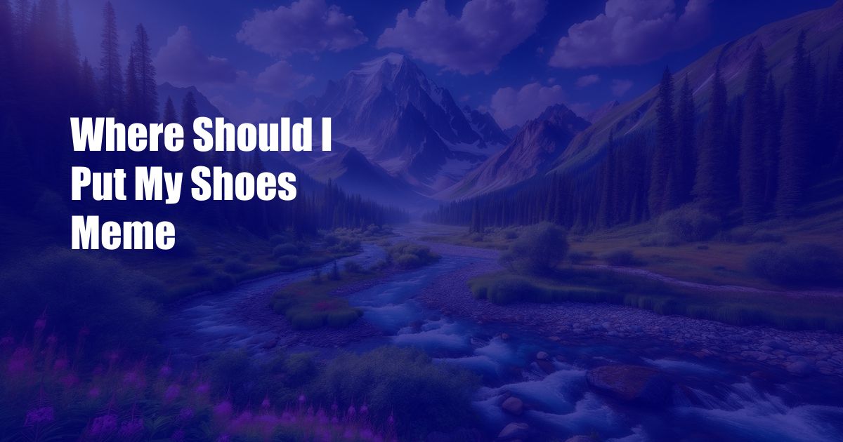 Where Should I Put My Shoes Meme