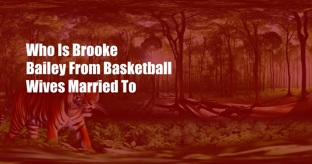 Who Is Brooke Bailey From Basketball Wives Married To