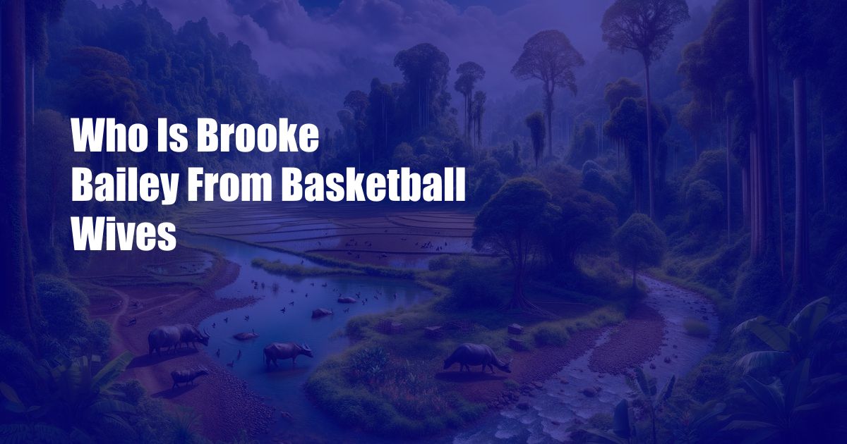 Who Is Brooke Bailey From Basketball Wives