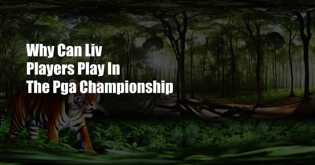 Why Can Liv Players Play In The Pga Championship